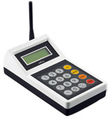 En svart elektrisk dosa med knappsats