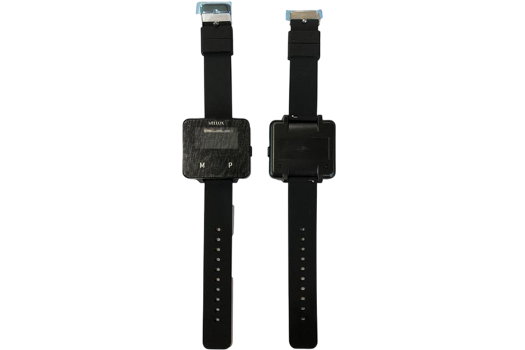 Produkten VHP5, ett svart klockarmband